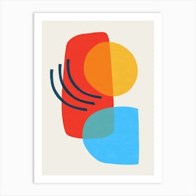 Colorful abstract shapes 6 Art Print