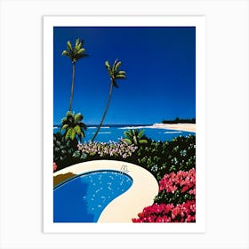 Hiroshi nagai - Swimming Pool, vaporwave Art Print