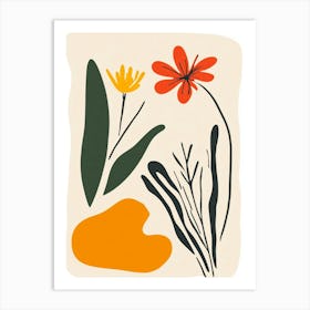 Flowers And Leaves 37 Art Print