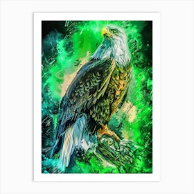 Bird Eagle Abstract Art Art Print