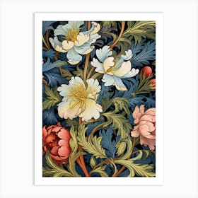 Floral Wallpaper By William Morris 1 Art Print