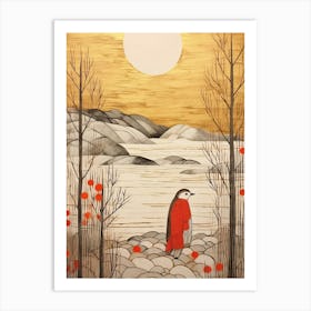 Bird Illustration Penguin 1 Art Print