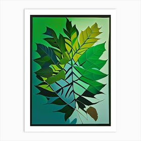 Tree Of Heaven Leaf Vibrant Inspired Art Print