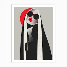 Sexy Woman With Sunglasses Art Print