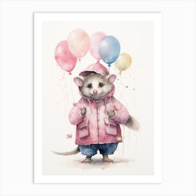 Adorable Chubby Urban Possum 4 Art Print