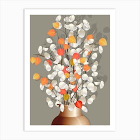 Autumn Leaves In A Vase Art Print