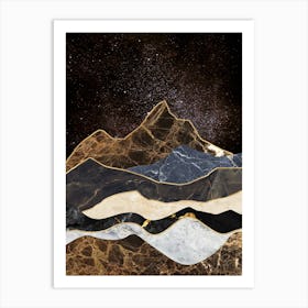 Mountains And Stars Art Print