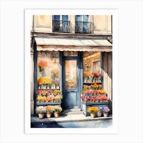 Paris Flower Shop Art Print