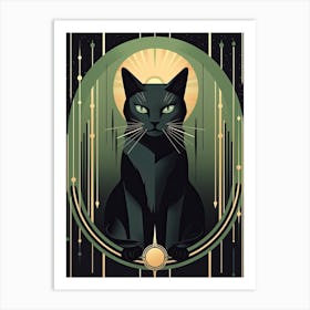 Strenght Cat Tarot Card 1 Art Print