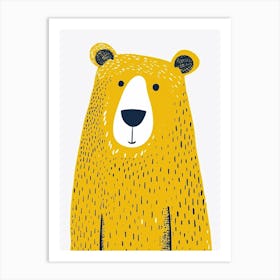 Yellow Grizzly Bear 1 Art Print