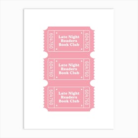 Late Night Readers Club Poster Art Print