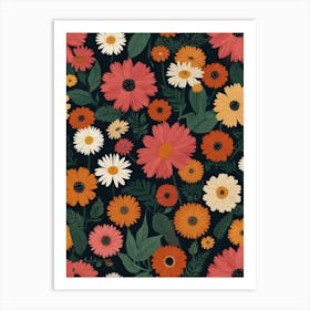 Floral Pattern 10 Art Print