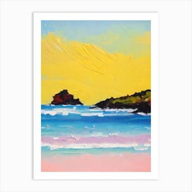 Orient Bay Beach, St Martin Bright Abstract Art Print