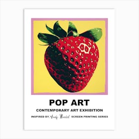 Poster Big Strawberry Pop Art 1 Art Print