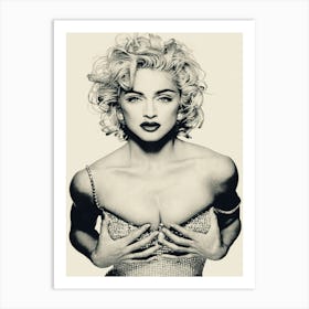 Madonna Music Portrait Art Print