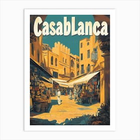 Aihrgdesign A Classic 1960s Travel Poster For Casablanca 2 Art Print