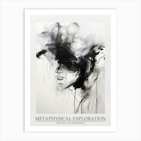 Metaphysical Exploration Abstract Black And White 8 Poster Art Print