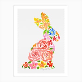 Easter Bunny Watercolor Artwork Art Print