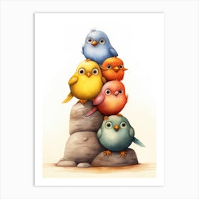 Colorful Birds Art Print