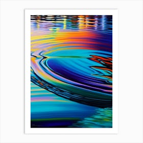 Water Ripples Lake Waterscape Bright Abstract 1 Art Print