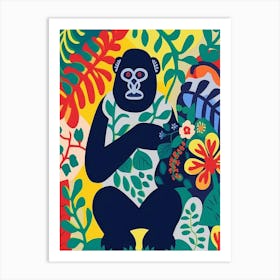 Gorilla In The Jungle Art Print