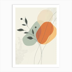 Abstract Floral Print Art Print