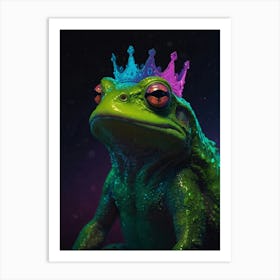 Frog In A Crown Art Print