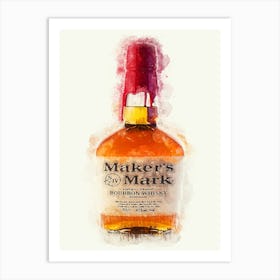 Maker’S Mark Bourbon Whiskey Art Print