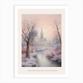 Dreamy Winter Painting Poster Stratford Upon Avon United Kingdom 4 Art Print