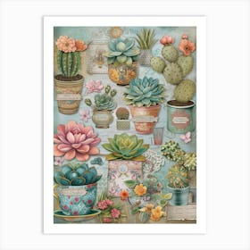 Cactus Garden 6 Art Print