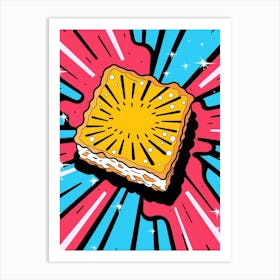 Coconut Slice Pop Art 1 Art Print