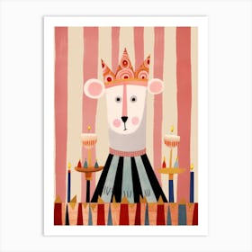 Little Opossum Wearing A Crown Art Print