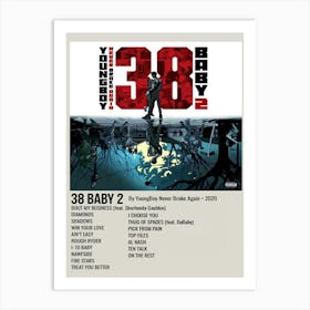 38 Baby 2 By Youngboy Never Broke Again 2020 Poster Art Print