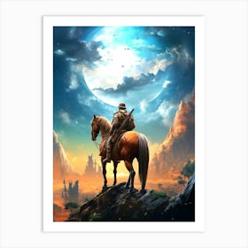 Man On A Horse Art Print