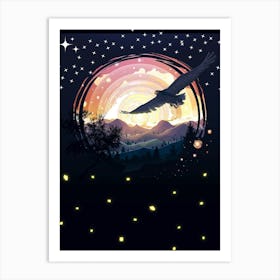 Eagle In The Sky Art Print