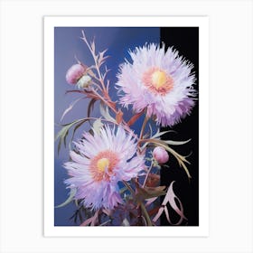 Floral Illustration Asters 4 Art Print