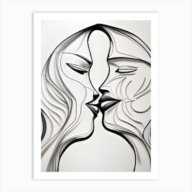 Two Women Kissing 3 Art Print