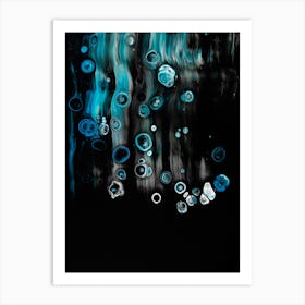 Blue Bubbles Art Print