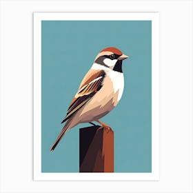 Calm Sparrow Zen Art Print