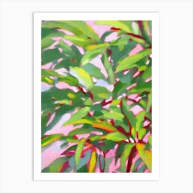 Schefflera Impressionist Painting Plant Art Print