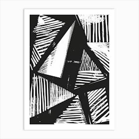 Black And White Abstract Painting 9 Art Print