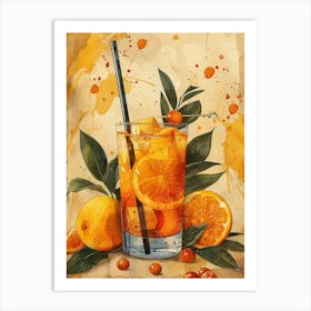 Orange Drink 16 Art Print