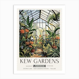 William Morris Print Greenhouse Kew Gardens Print Vintage London Copy Art Print