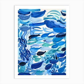 Blue Fish 2 Art Print