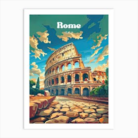 Rome Italy Colosseum Travel Art Poster