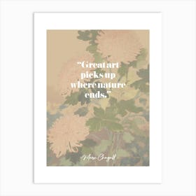 Artist Quote Marc Chagall Art Print