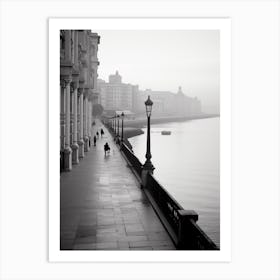 La Coruna, Spain, Black And White Analogue Photography 1 Art Print
