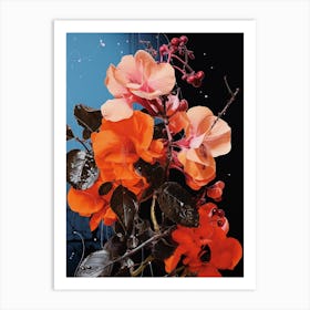 Surreal Florals Bougainvillea 3 Flower Painting Art Print