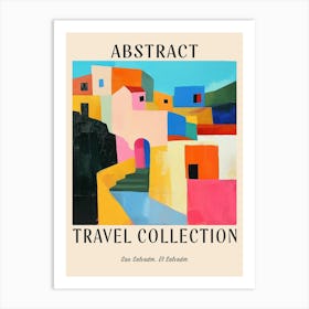 Abstract Travel Collection Poster San Salvador El Salvador 2 Art Print