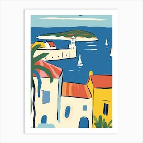 Travel Poster Happy Places Dubrovnik 3 Art Print